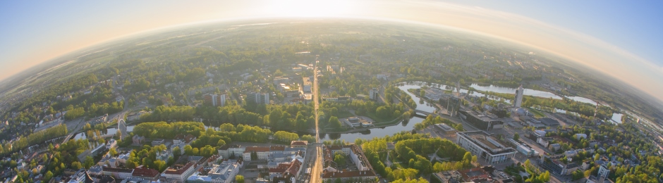 Panoramic image of Tartu, Estonia