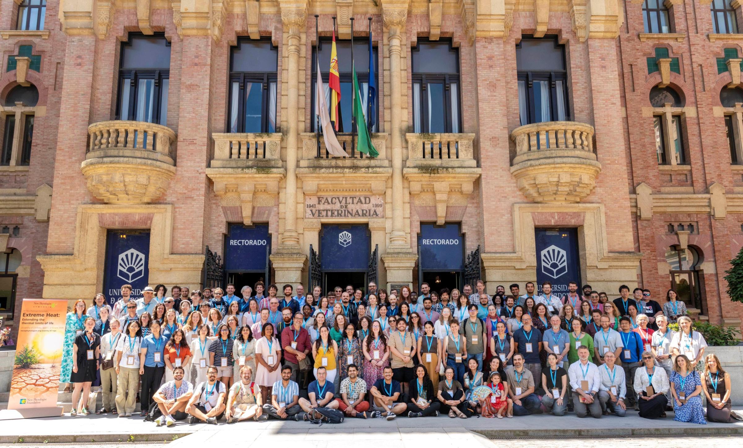 Delegates from the 47th NPS outside the University of Cordoba's Rectorado building