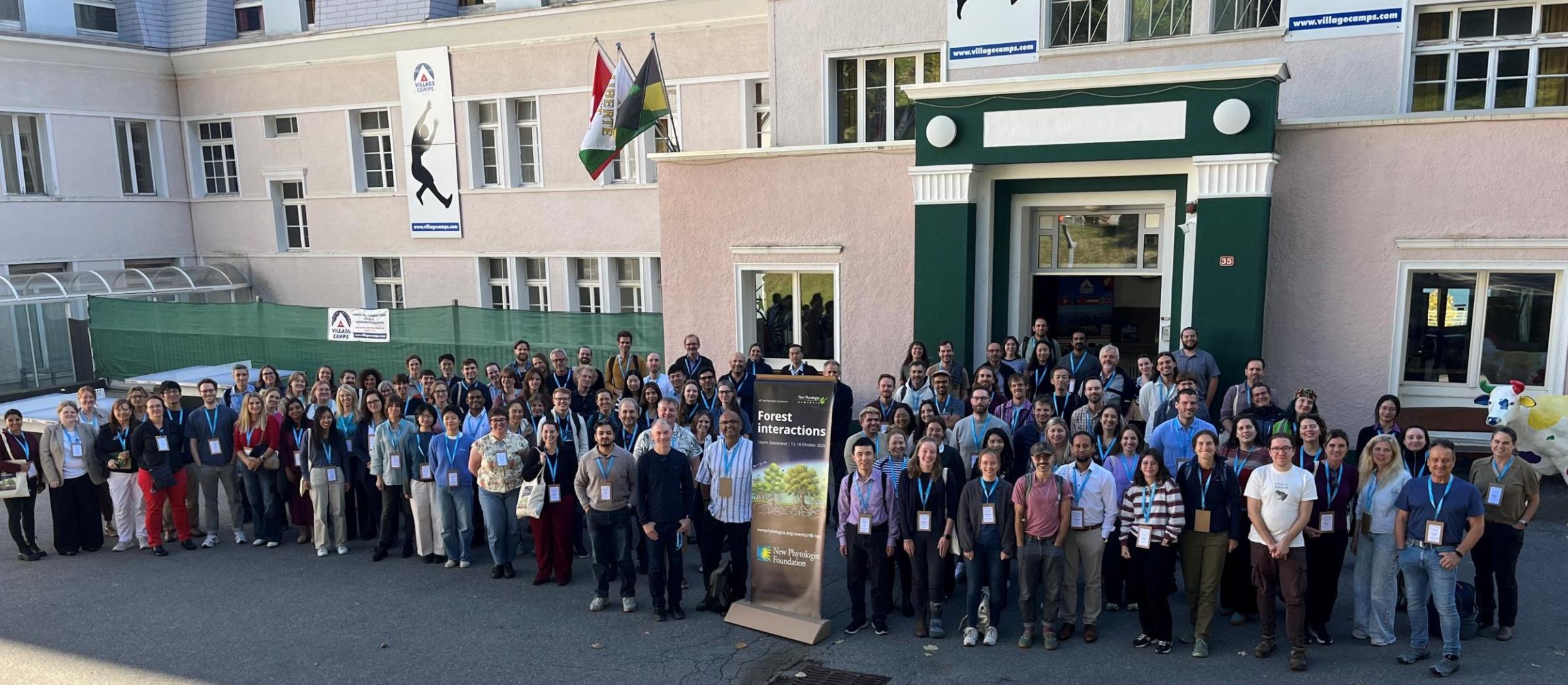 Group photo of the 48th NPS delegates outside the Swiss Alpine Centre
