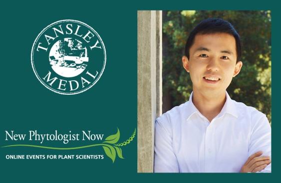 Tansley medal logo above the New Phytologist Now Logo with a photo of Kai Zhu on the right.
