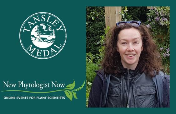 Tansley medal logo above the New Phytologist Now Logo with a photo of Philippa on the right.
