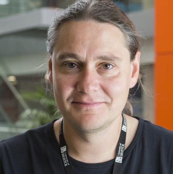 Antony Dodd in a black t-shirt