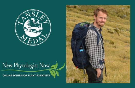 Tansley medal logo above the New Phytologist Now Logo with a photo of Tommaso Junker on the right.